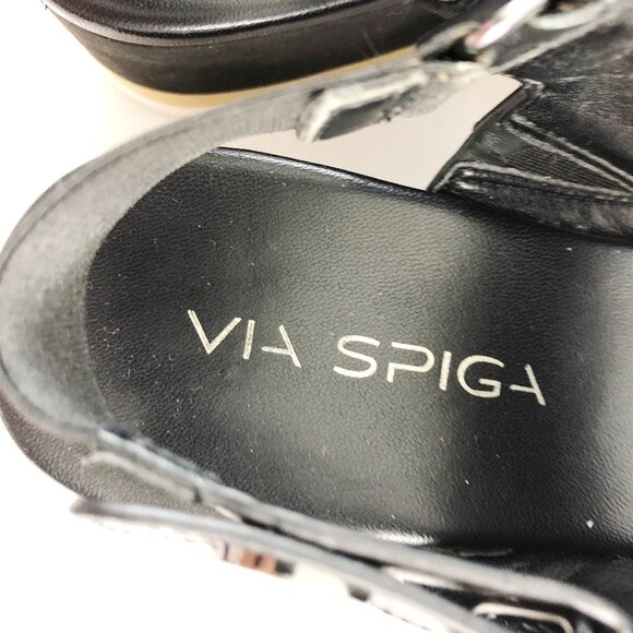 VIA SPIGA Neza Platform Leather Sporty Strappy Sandals 6.5 US/36.5 EU - Picture 10 of 12